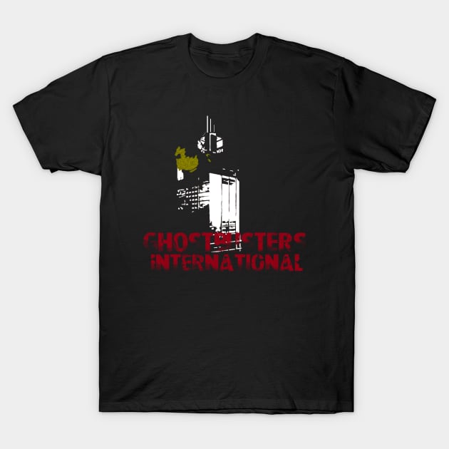 Ghostbusters International Skyrise Logo T-Shirt by ghostbusterscities